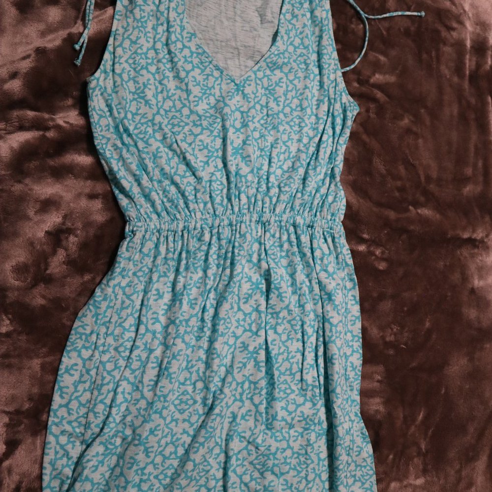 Vineyard Vines Robins Egg Blue Sun Dress, Tie Shoulders, Size Small